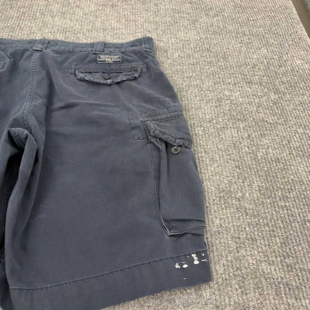 Polo Ralph Lauren Cargo Shorts Mens 40 Navy Blue Cotton Classic Chino Gorpcore